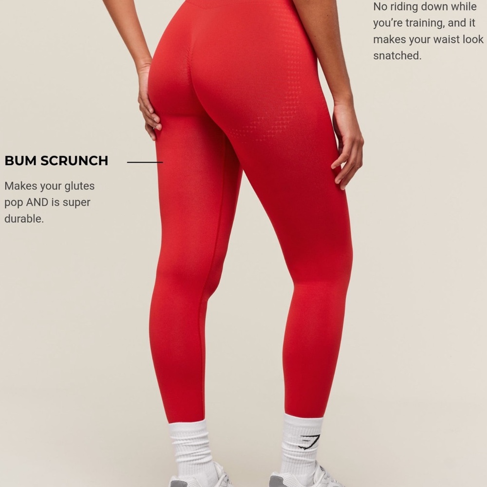 Gymshark Red Leggings. NEVER WORN